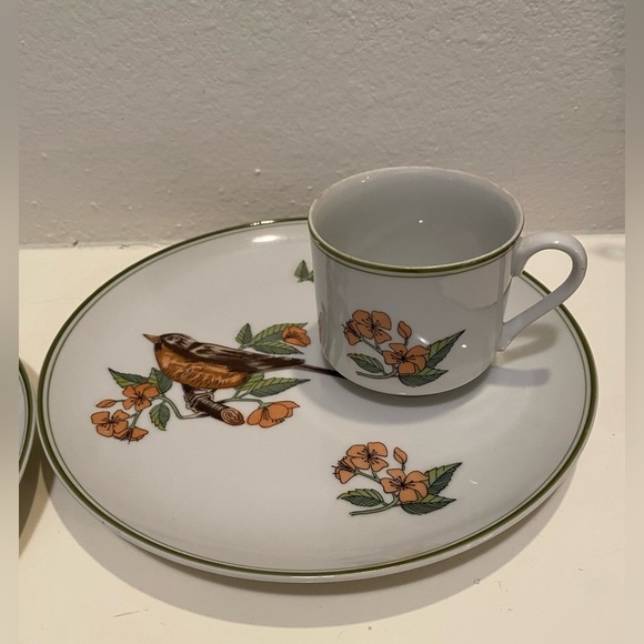 Fitz & Floyd Collector Bird Snack Set 1975- Set of 2 - Picture 6 of 12